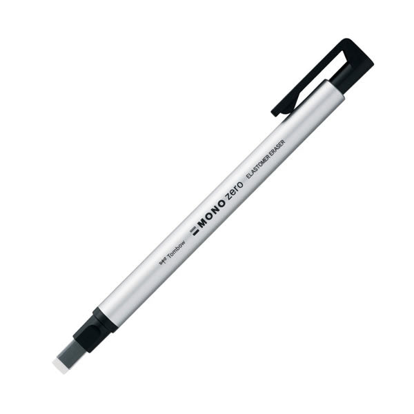 Tombow Mono Zero Eraser - 2.5 mm x 5 mm - Rectangular - Silver Body -  - Erasers - Bunbougu